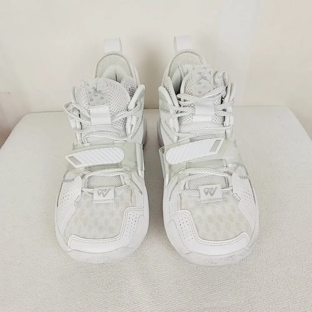 Jordan Why Not Zero.3 white and silver GS Size 7Y womens 9 sneakers